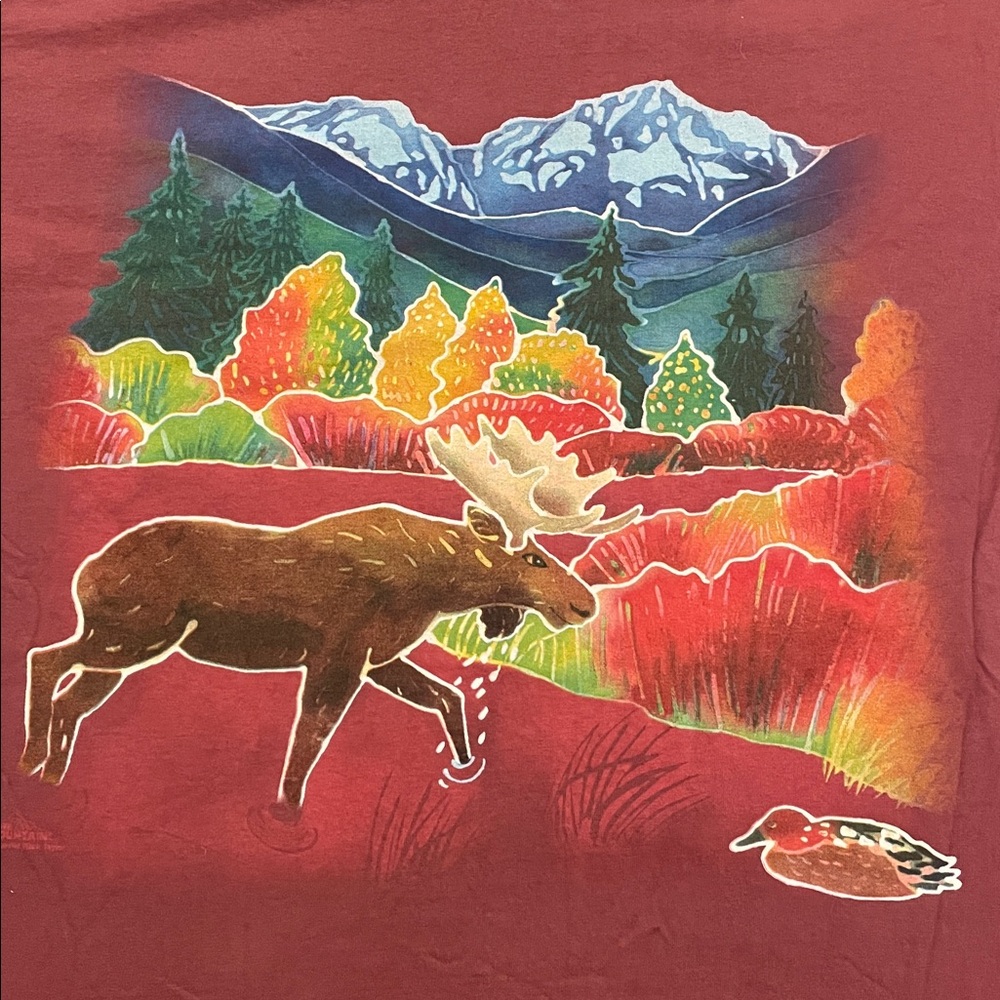 Moose Graphic Nature T-Shirt - Picture 2 of 5